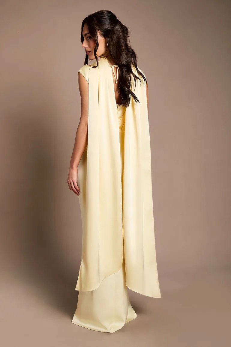 Lemon Satin Scarf - 2