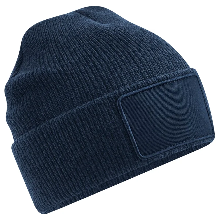 Beechfield Thinsulate Removable Patch Beanie - French Navy