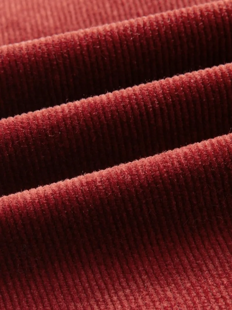 Burgundy Corduroy Flare Pants - 2