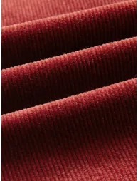 Burgundy Corduroy Flare Pants - 2