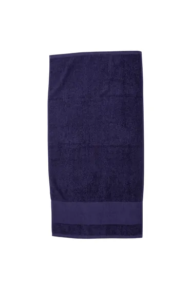 Towel City Printable Border Hand Towel - Navy