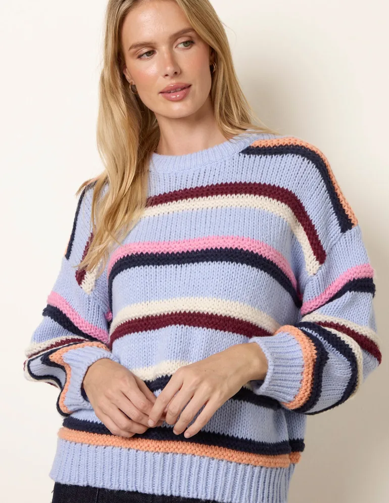Chunky Knit Stripe Jumper - 2