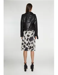 Black PU Biker Jacket - 1