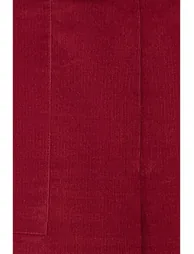 Yumi Burgundy Cord Cropped Wide Leg Trousers With Pockets - 8