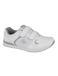 Dek Mens Drive Touch Fastening Trainer-Style Lawn Bowling Shoes - White/Grey
