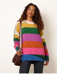 Striped Oversized Jumper - 1