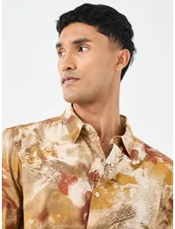 All-Over Print Long Sleeve Regular Fit Shirt - 3