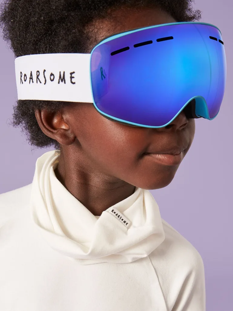 Kids Ski Goggles in Blue - 1