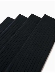 Pack of 2 Ribbed High Socks for Boys, Dark Blue - 1