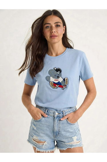 LUCCI Embroidered Crew Neck T-Shirt product thumbnail 2