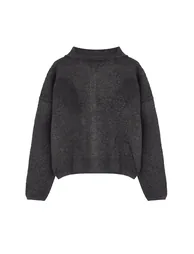 Anthracite Wide Fit Boucle Knitwear Cardigan - 2