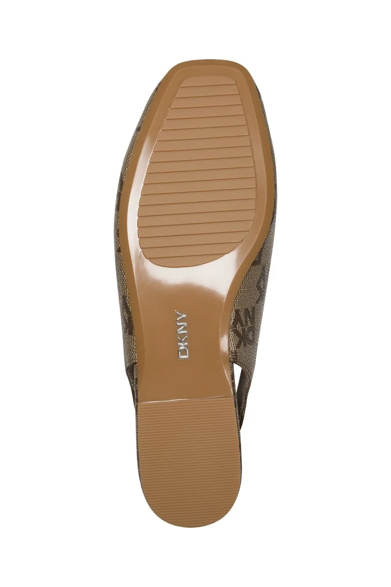 حذاء فلات دكني باللون البني - 3