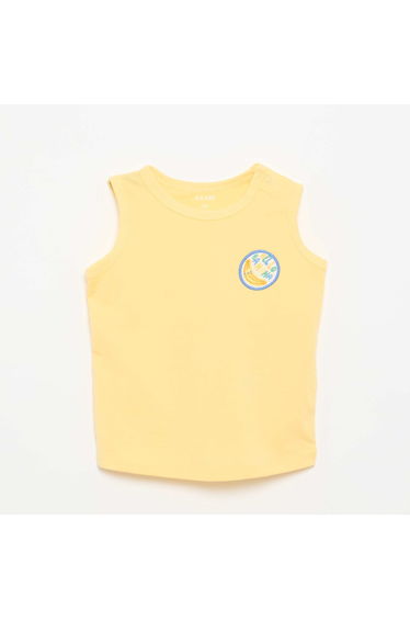 Tank Top with Chest Patch YELLOW