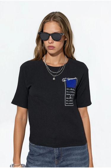 BDART Printed Crew Neck Short Sleeve T-Shirt