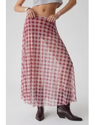 GRIMELANGE JULIANO Women's High Waist Striped Oversize Red Skirt - 2