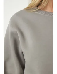 Women's Smoked Orange Crop Sweatshirt - 4