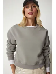 Women's Smoked Orange Crop Sweatshirt