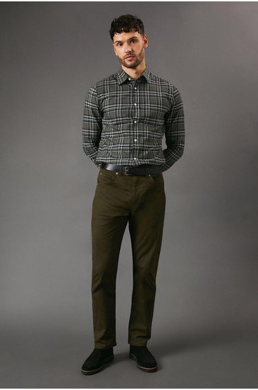 Stretch Twill Straight Leg Jean