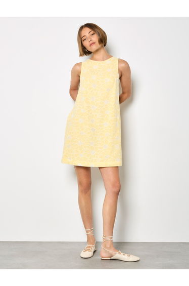Floral Embroidered Cotton Mini Dress