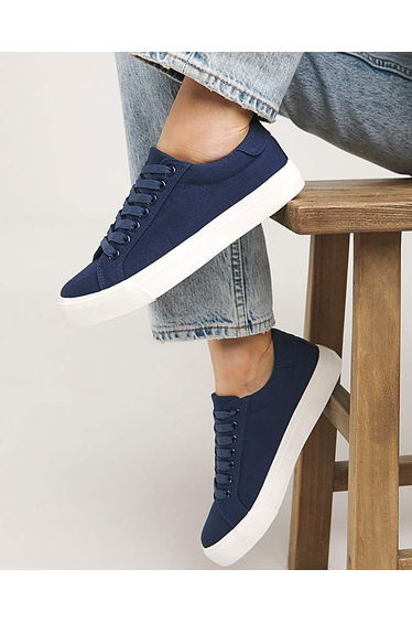 Classic Canvas Lace Up Ex Wide Fit