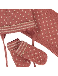 Recycled Hat, Snood and Mittens Set - 1