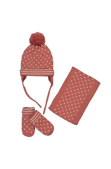 Recycled Hat, Snood and Mittens Set