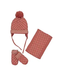 Recycled Hat, Snood and Mittens Set
