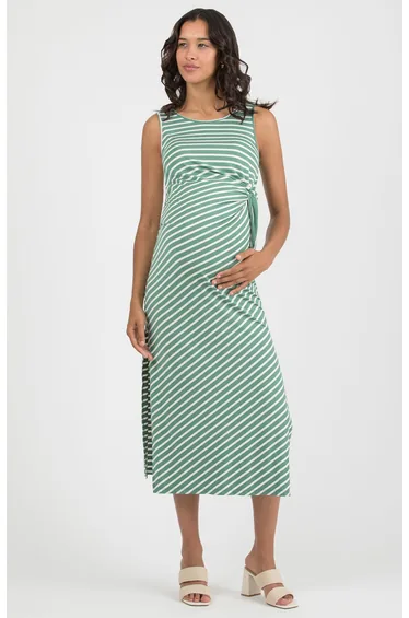 Karen Striped Maternity Dress