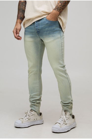 Skinny Stretch Fit Washed Jeans - stonewash