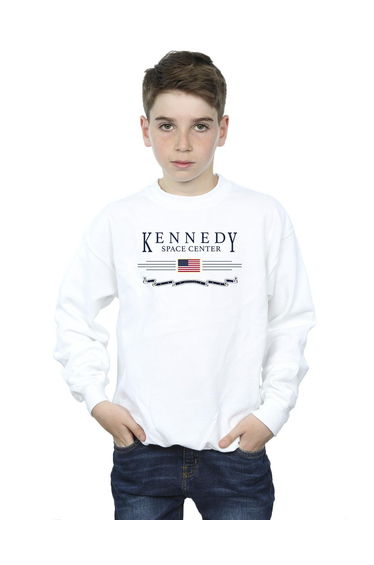 NASA Boys Kennedy Space Centre Explore Sweatshirt - White