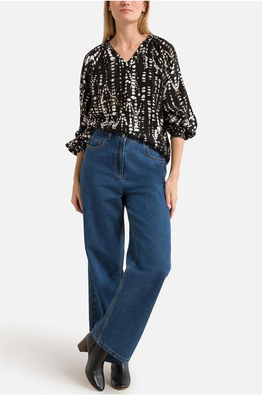 Printed Long Sleeve Blouse