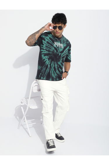 Men Oversized Tie Dye All Over Print T-Shirt