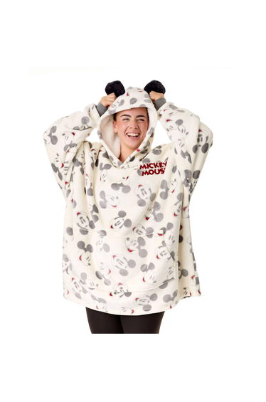Disney Womens/Ladies Mickey Mouse Hoodie Blanket - Beige