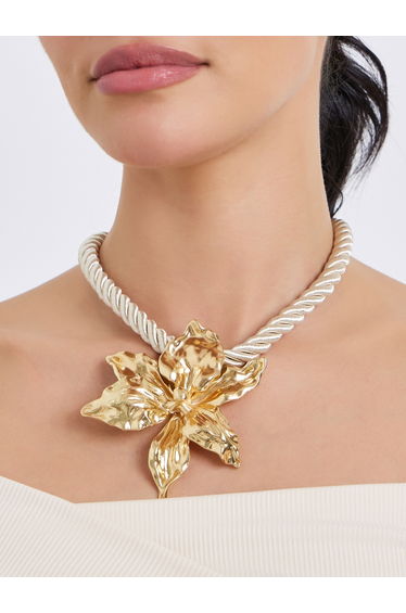 Golden Flower Statement Necklace