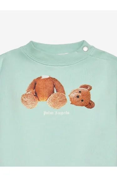 Palm Angels Baby Boys Bear Sweatshirt in Green