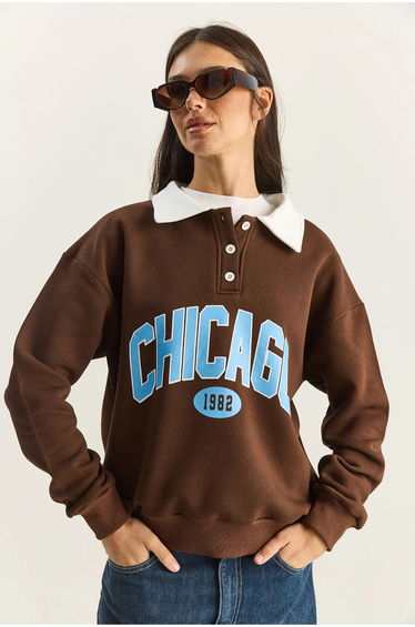 LUCCI Oversized Printed Sweatshirt