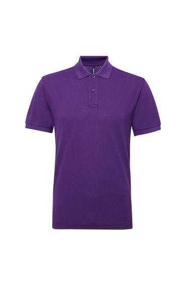 Asquith & Fox Mens Short Sleeve Performance Blend Polo Shirt - Purple