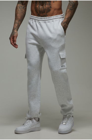 Tall Man Active Regular Fit Cargo Jogger - grey marl