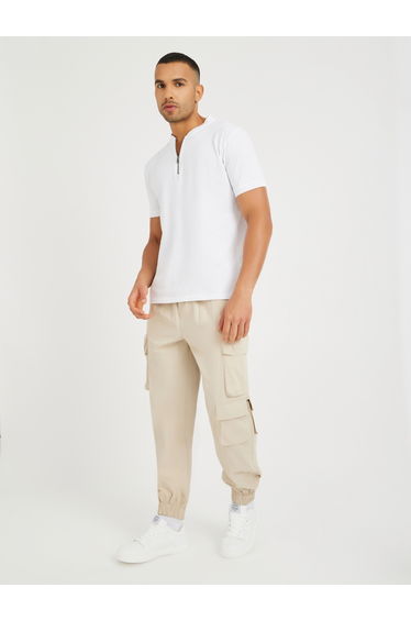 Cotton Twill Utility Relaxed Jogger with Multi Pocket Details