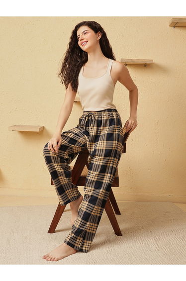 Women Plaid Checkered Pyjama Bottoms