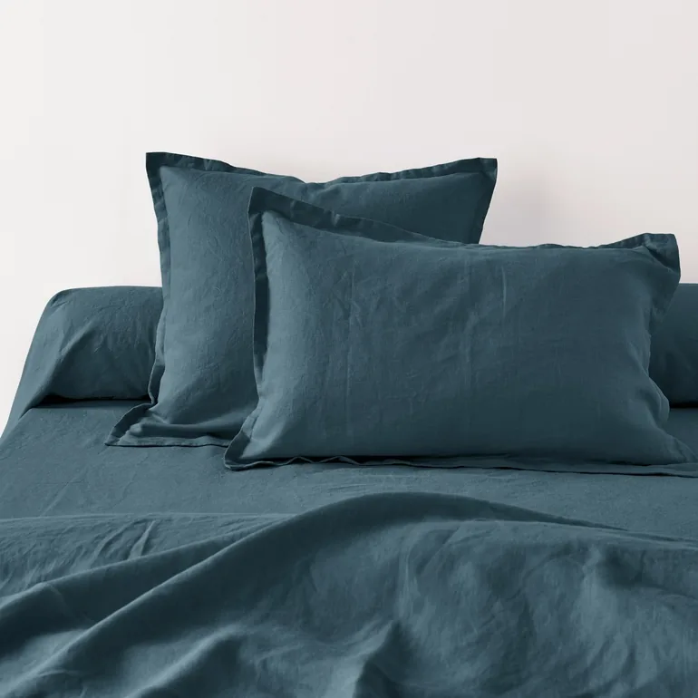 WASHED LINEN Plain Pillowcase or Bolster Case