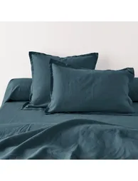 WASHED LINEN Plain Pillowcase or Bolster Case