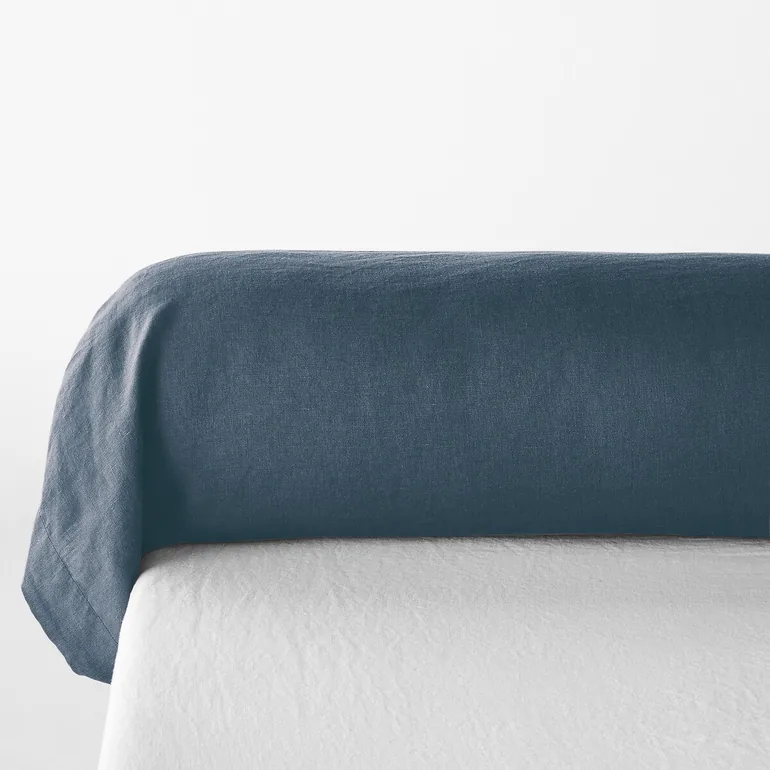 WASHED LINEN Plain Pillowcase or Bolster Case - 5