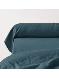 WASHED LINEN Plain Pillowcase or Bolster Case - 3