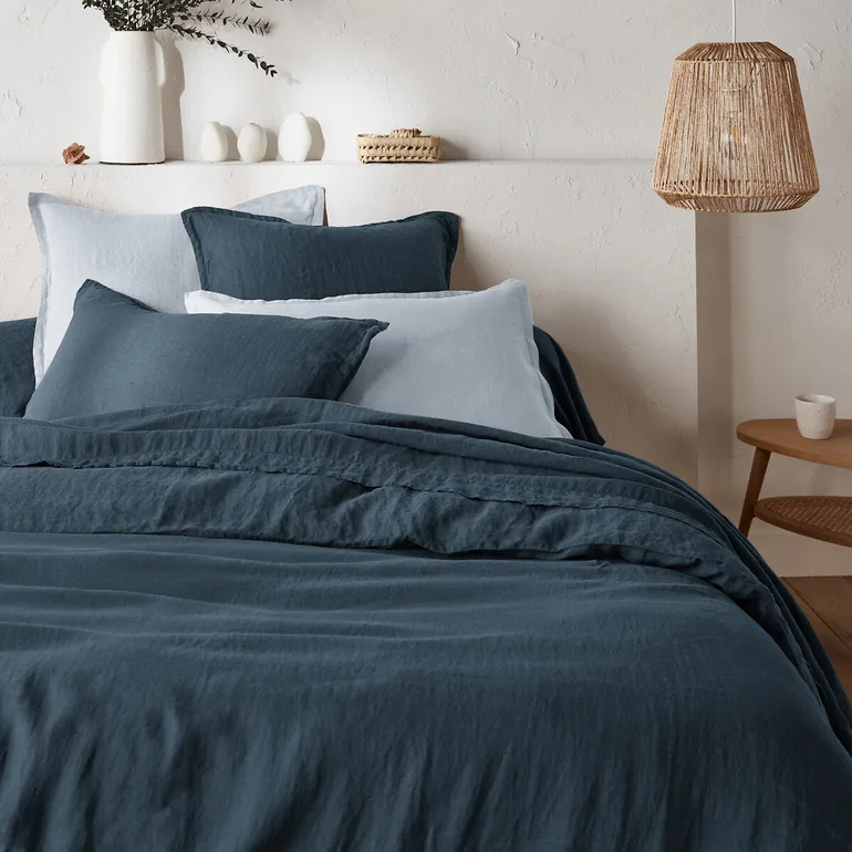 WASHED LINEN Plain Pillowcase or Bolster Case - 6