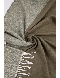 Khaki Blocky Soft Textured Women's Scarf - 1