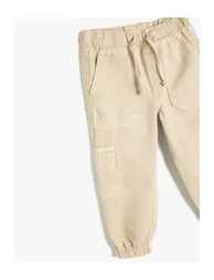 Jogger Pants Elastic Waist Pocket Cotton - 2