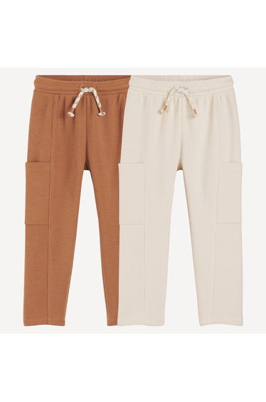 Pack of 2 Joggers in Waffle Knit