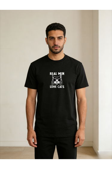 Men Black Graphic Print T-Shirt
