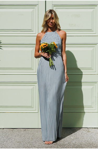 TFNC Serene Lace Sage Maxi Dress